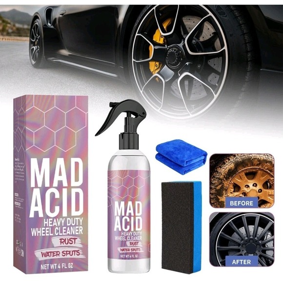 The Unbranded Brand Other - Mad Acid Heavy Duty Wheel Cleaner & Water Spot Remover 4oz New